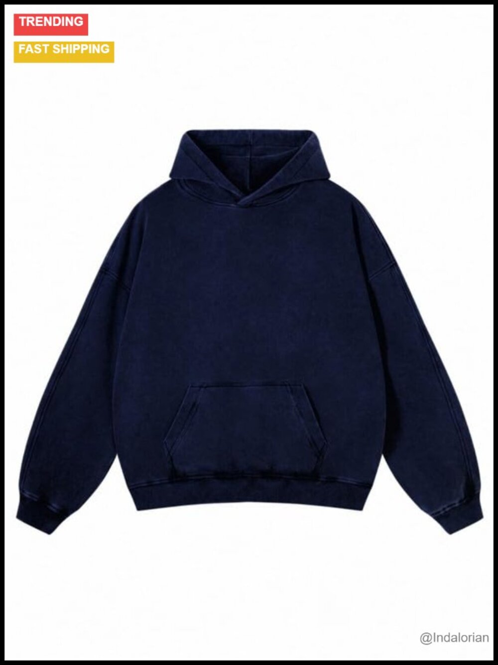Oversized Acid Wash Hoodie Heavyweight Cotton Pullover Unisex